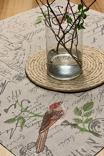 BIRDS tablecloth and scarf