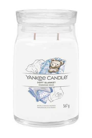 candle YANKEE CANDLE fragrance SOFT BLANKET glass large 2 WICKS