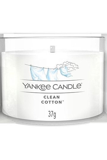 candle YANKEE CANDLE scent CLEAN COTTON IN GLASS 37g