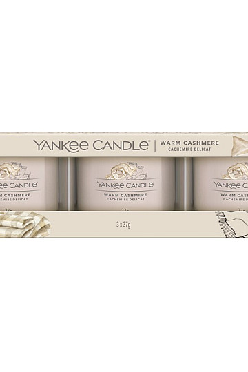 candle YANKEE CANDLE fragrance WARM CASHMERE SET of 3 pieces