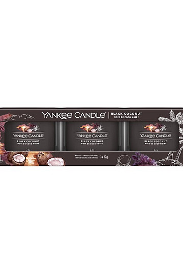 candle YANKEE CANDLE fragrance BLACK COCONUT SET of 3 pieces