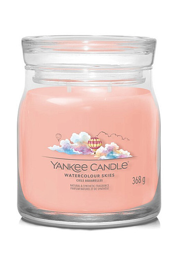 candle YANKEE CANDLE fragrance WATERCOLOUR SKIES GLASS MEDIUM 2 wicks