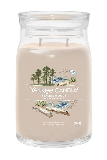 candle YANKEE CANDLE fragrance SEASIDE WOODS GLASS LARGE 2 wicks