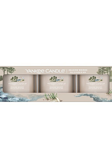 candle YANKEE CANDLE fragrance SEASIDE WOODS SET of 3 pieces
