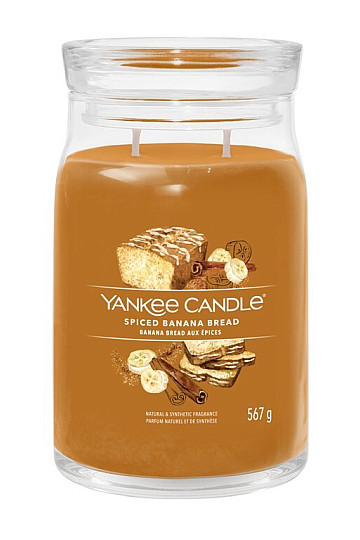candle YANKEE CANDLE fragrance SPICED BANANA BREAD LARGE GLASS 2 wicks
