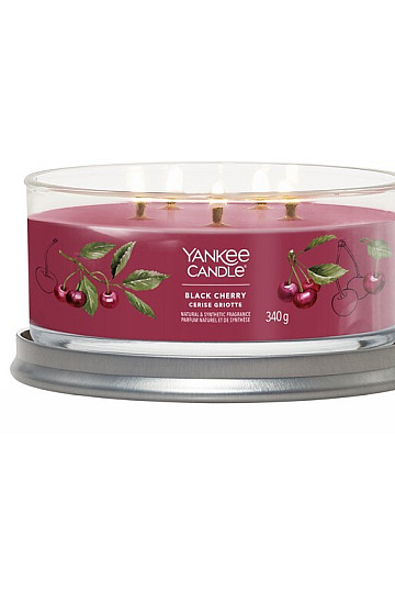 candle YANKEE CANDLE fragrance BLACK CHERRY TUMBER MEDIUM 5 wicks