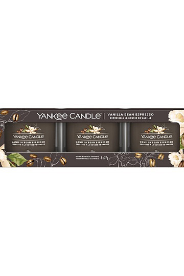 candle YANKEE CANDLE fragrance VANILLA BEAN ESPRESSO SET of 3 pieces