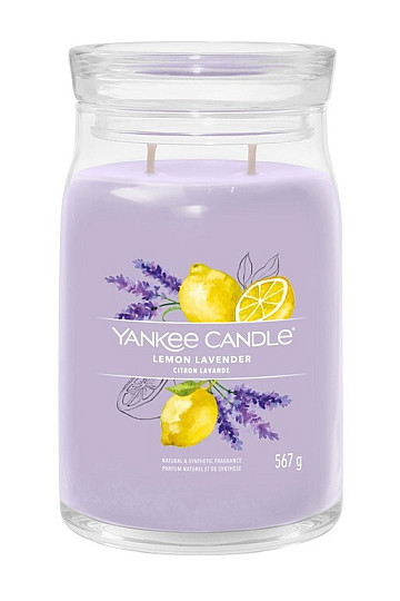 YANKEE CANDLE - LEMON LAVENDER GLASS LARGE 2 wicks