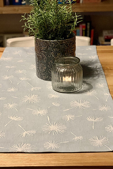 Tablecloth and shawl DANDELION st. turquoise