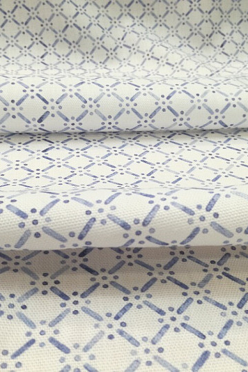 Decorative fabric Grid blue