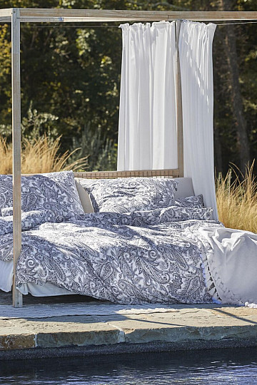 IRISETTE luxury satin bedding FLORENZ 8447-20 BLAU