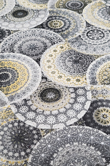 Decorative fabric MANDALA gray