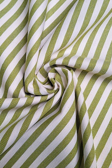 Decorative fabric LEO VERDE green stripe