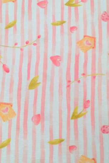 Decorative fabric SPRING PINK STRIPE