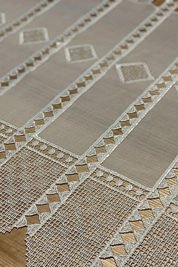 Luxury embroidered stained glass curtain MARIA SMETANOVÁ