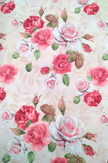 Decorative fabric BLOOMING ROSE JULIANA