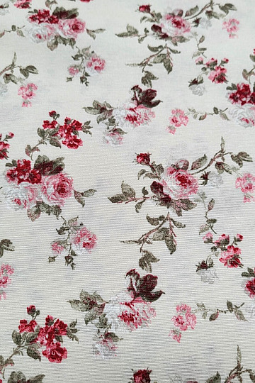 Decorative fabric RED ROSE ALISA