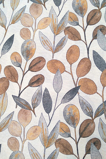 Decorative fabric HOJAS GRAY LEAVES