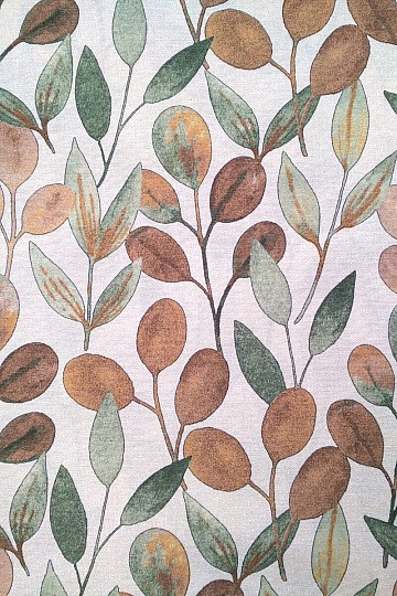 Decorative fabric HOJAS LEAVES GREEN