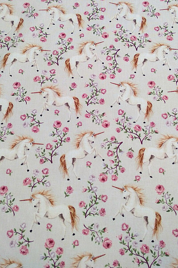 Cotton fabric UNICORN