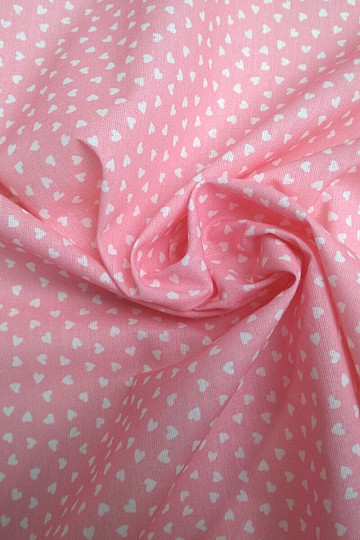 Cotton fabric MINI HEARTS