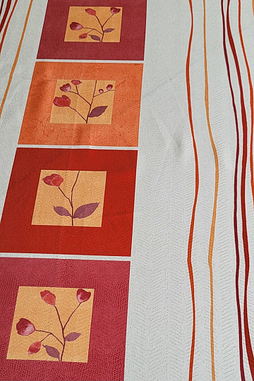 Decorative fabric RED ROSE