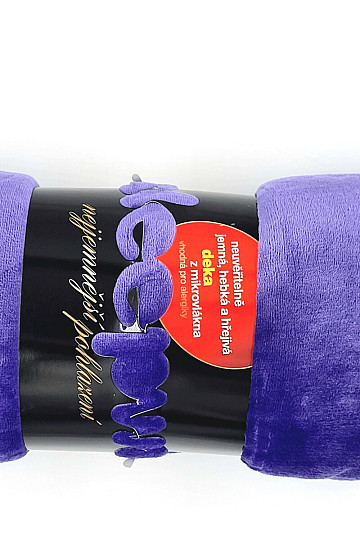 Blanket SLEEP WELL microfiber short pile - purple