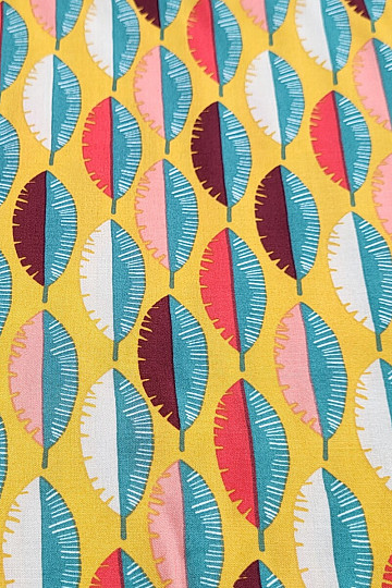Decorative fabric FEATHER VIGO MUSTARD
