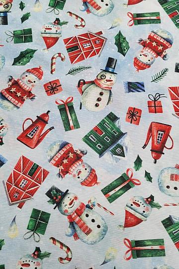 Decorative fabric MR SNOWMAN