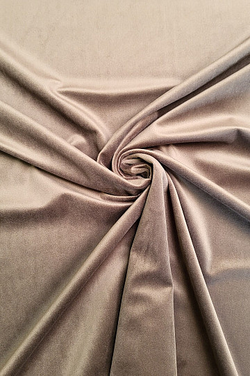 Velvet decorative fabric RIVIERA TAUPE