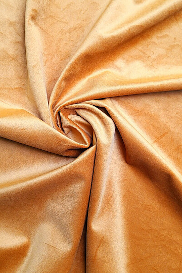 Velvet decorative fabric RIVIERA MUSTARD