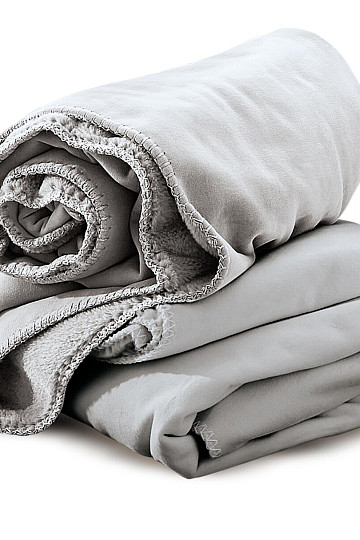Microfiber blanket IRISETTE SILVER