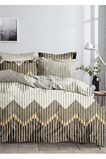 bed linen made of microfiber microflannel - LATTE