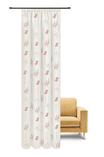 NATURE Gerster curtain FLOWERS RED