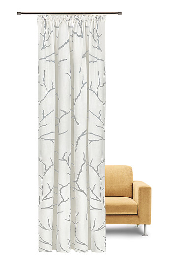 NATURE Gerster curtain TWIGS OF LIGHT GRAY