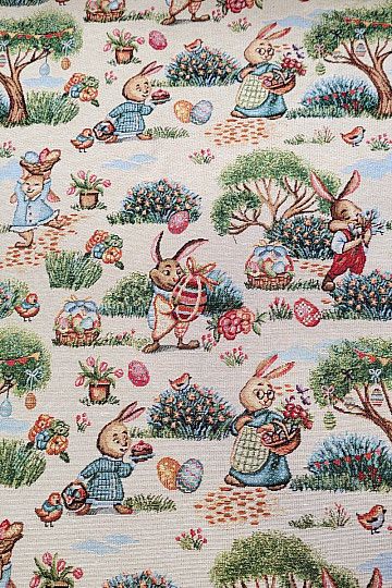Tapestry fabric BUNIES IN THE PARK