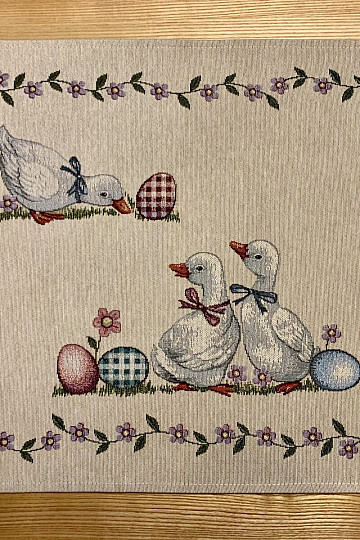 Tapestry tablecloth and scarf GREEN CHECKED BUGS