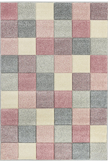 Piece carpet PORTLAND colorful cubes