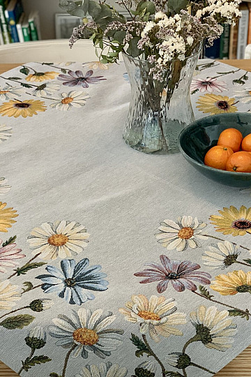 Tapestry tablecloth and shawl DAISY II