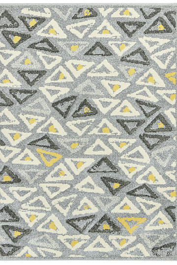 Piece carpet PORTLAND black and yellow
