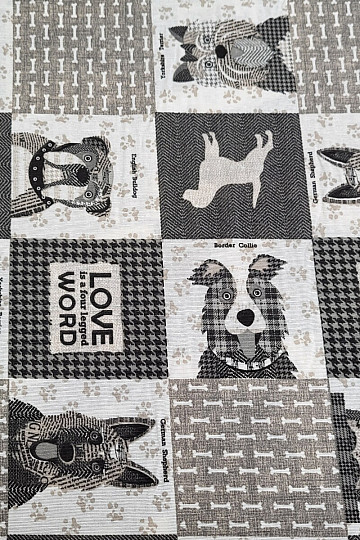 Decorative fabric DOG WORLD