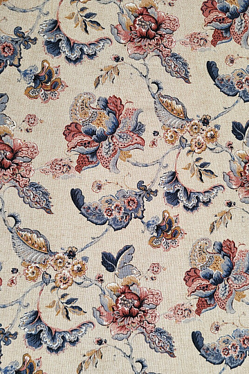 Decorative fabric INDIAN FLOWERS beige