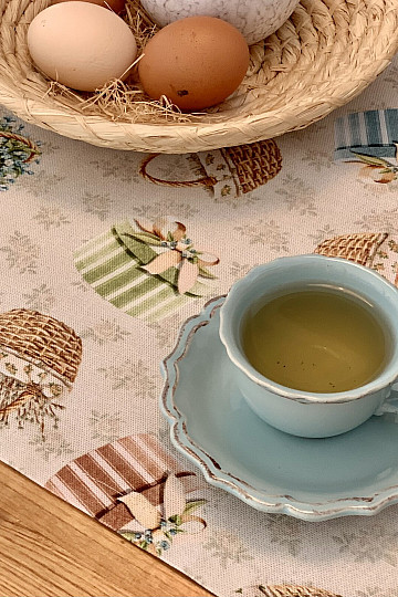 SPRING BASKET tablecloth and scarf