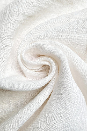 Linen fabric TEINTURE WHITE