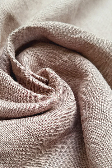 Linen fabric TEINTURE BEIGE