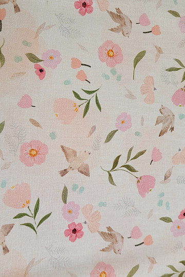 Cotton fabric PINK ROMANCE