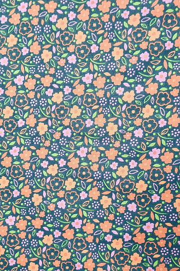 Cotton fabric MIDNIGHT ROSE
