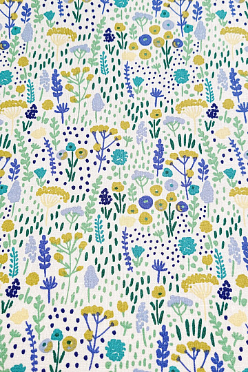 Cotton fabric LAVENDER MEADOW