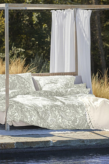 IRISETTE luxury satin bedding FLORENZ 8447-30 GREEN