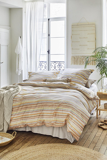 IRISETTE luxury soft crepe EASY 8513-50 orange stripes